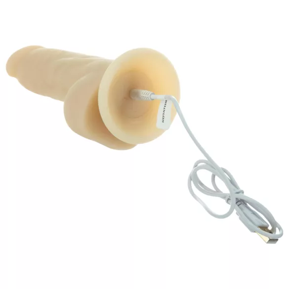 Naked Addiction Rotating Vibrator (18cm) - Natural Finish