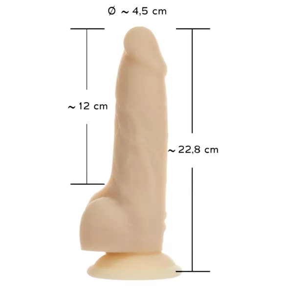 Naked Addiction Rotating Vibrator (18cm) - Natural Finish