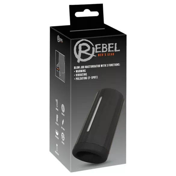 Rebel Pleasure Pro - Rechargeable, 3-Function Masturbator (Black)