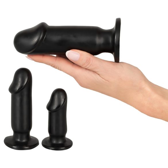 Anos Training Kit - Anal Plug Set (3-piece) - Black