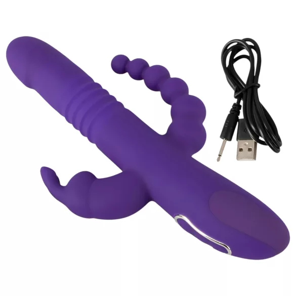 SMILE Triple - Rechargeable Triple-Arm Rotating Vibrator (Purple)