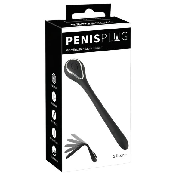 Rechargeable Vibrating Dilator (1cm) - Black