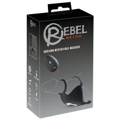   Rebel - Rechargeable Vibrating Ring & Stimulation Toy (Black)