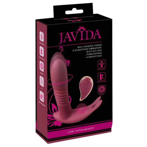 Javida RC - Wireless 3-Function Clitoral Vibrator (Red)