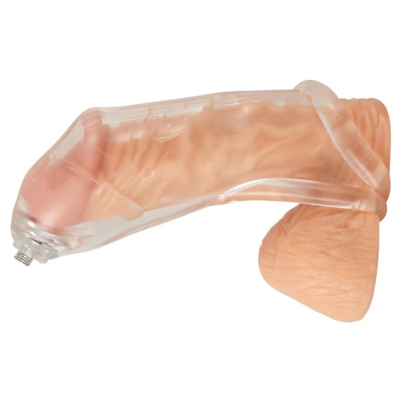 You2Toys Piss Play Sleeve - Transparent Penis Sleeve with Outlet Tube