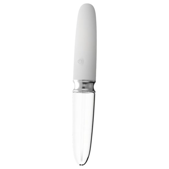 Liaison Straight - Rechargeable LED Vibrator (Clear White)