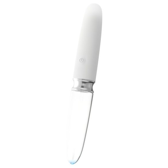 Liaison Straight - Rechargeable LED Vibrator (Clear White)
