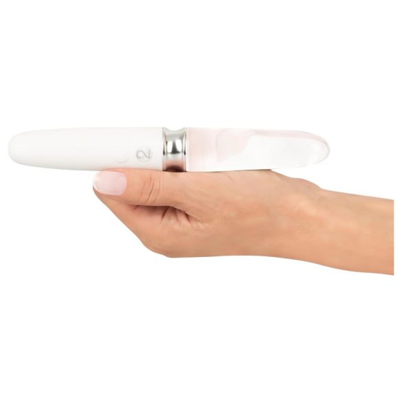 Liaison Straight - Rechargeable LED Vibrator (Clear White)