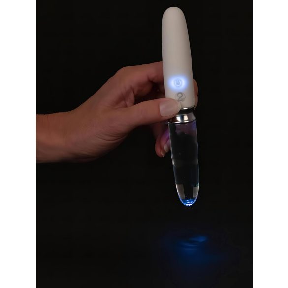 Liaison Straight - Rechargeable LED Vibrator (Clear White)