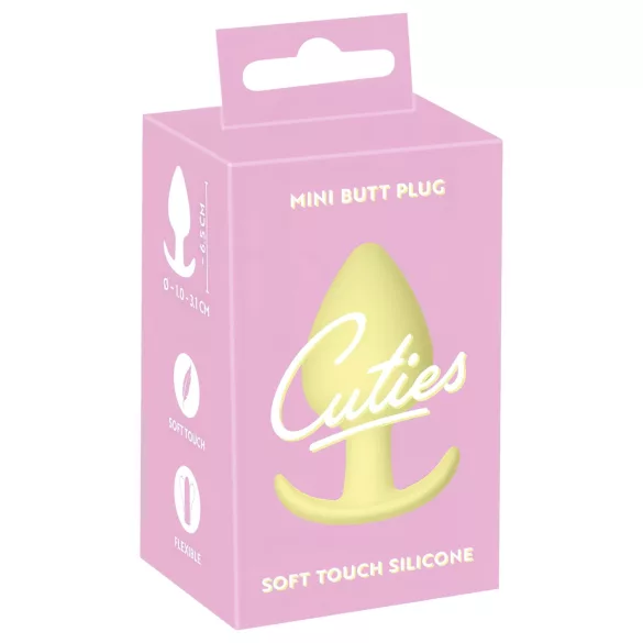 Cuties Mini Silicone Butt Plug - Yellow (3.1cm)