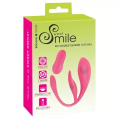   SMILE - wearable rechargeable vibrating love egg with remote control (pink)