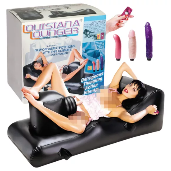 Louisiana Lounger - Intimate Machine with Built-In Vibrator (Black)