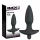 Black Velvet Vibrating Anal Plug - Medium