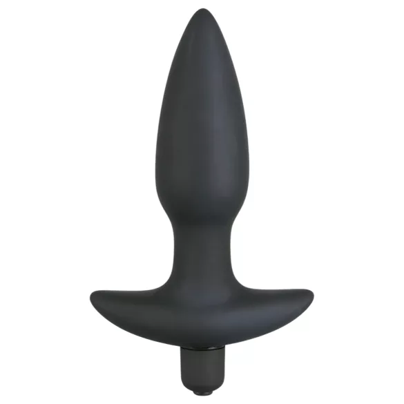 Black Velvet Vibrating Anal Plug - Medium
