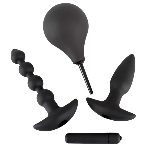 Black Velvet 4-Piece Anal Vibrator Set