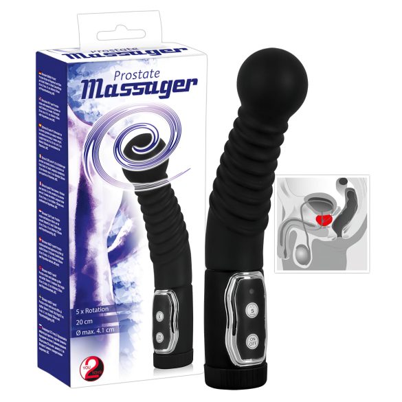 You2Toys - Rotating Prostate Massager Vibrator (Black)