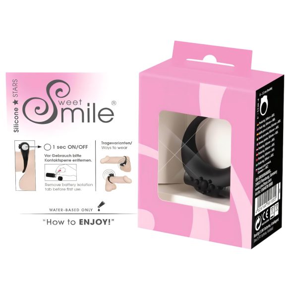 SMILE Stayer - Vibrating Ring for Men (Black)