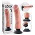 King Cock 9" Suction Cup Vibrator (23 cm) - Natural