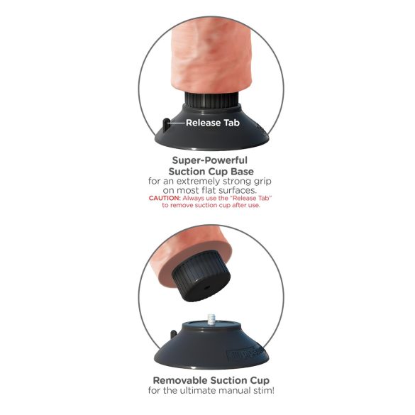 King Cock 9" Suction Cup Vibrator (23 cm) - Natural