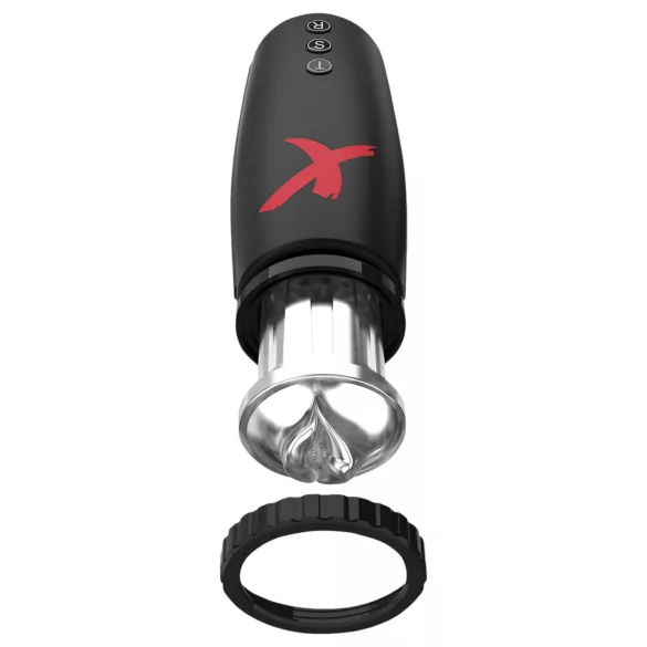 PDX Moto Bator - Vibrating Masturbator with Lifelike Lips (Black)
