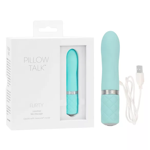 Pillow Talk Flirty - Rechargeable Wand Vibrator (Turquoise)