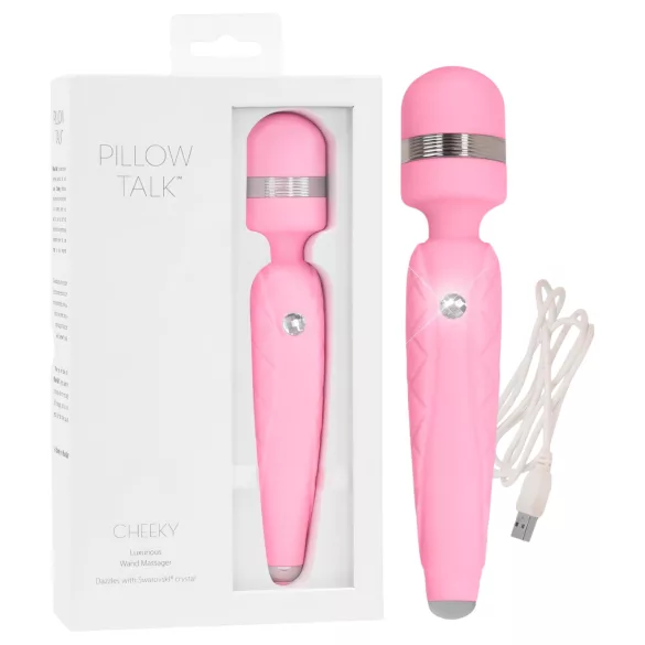 Pillow Talk Cheeky Wand - rechargeable massage vibrator (pink)