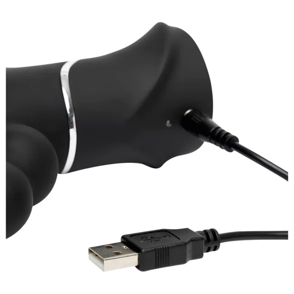 Happyrabbit Triple - Rechargeable Clit & Anal Vibrator (Black)