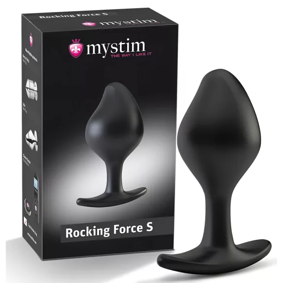 mystim Rocking Force S - electro anal plug - small (black)