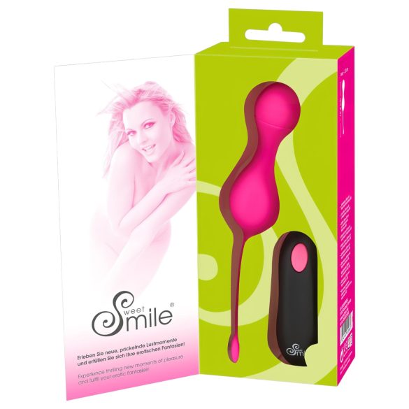 SMILE Love Balls - Rechargeable Pink Vibrating Egg with Remote Control