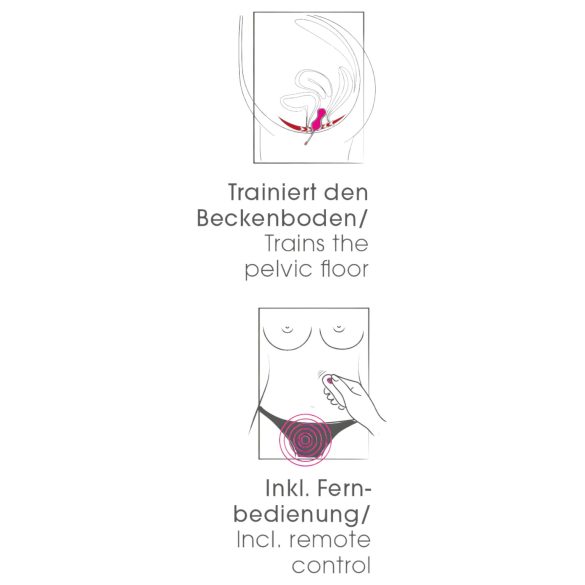 SMILE Love Balls - Rechargeable Pink Vibrating Egg with Remote Control