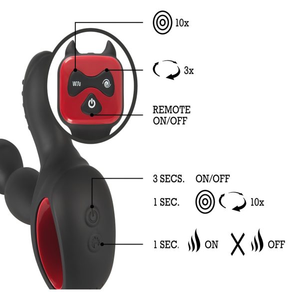 You2Toys Massager - Rotating, Heating Prostate Vibrator (Black)