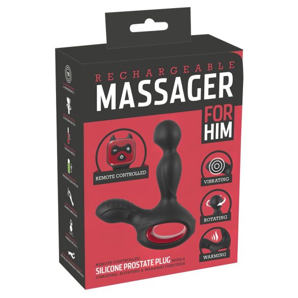 You2Toys Massager - Rotating, Heating Prostate Vibrator (Black)