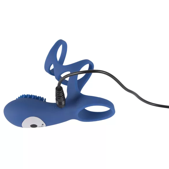 SMILE Couple - Rechargeable Vibrating Penis Sleeve (Blue)