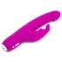 Happyrabbit Realistic Slim - Rechargeable Rabbit Vibrator with Clitoral Arm (Purple)
