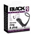 Black Velvet - anal vibrator with penis ring (black)