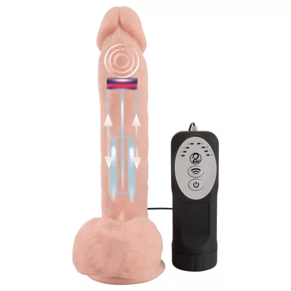 Medical Thrusting - suction-cup thrusting & rotating vibrator (flesh-coloured)