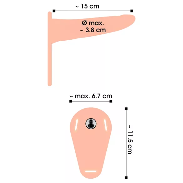 You2Toys - Rechargeable Strap-On Vibrator (Natural)