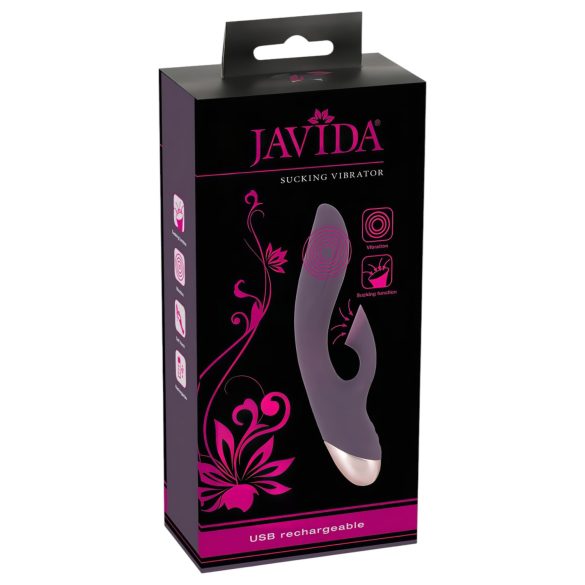 Javida - Waterproof Vibrator with Clitoral Suction (Purple)