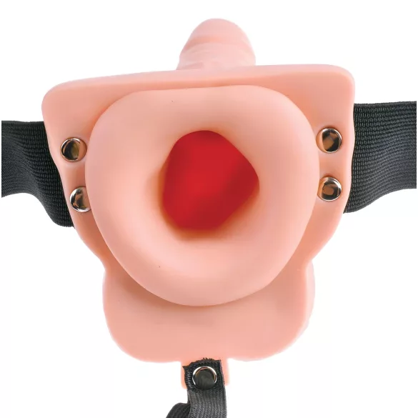 Pipedream - Fetish Strap-On 6 - hollow strap-on vibrator (flesh-coloured)