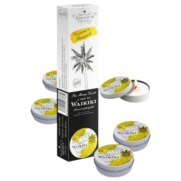 Petits Joujoux Waikiki Massage Candle - Coconut Pineapple (5x43ml)