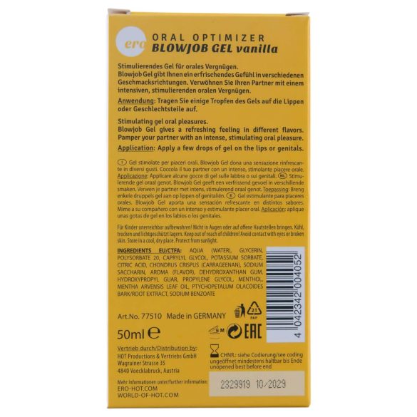 Vanilla Flavored Oral Pleasure Gel (50ml)