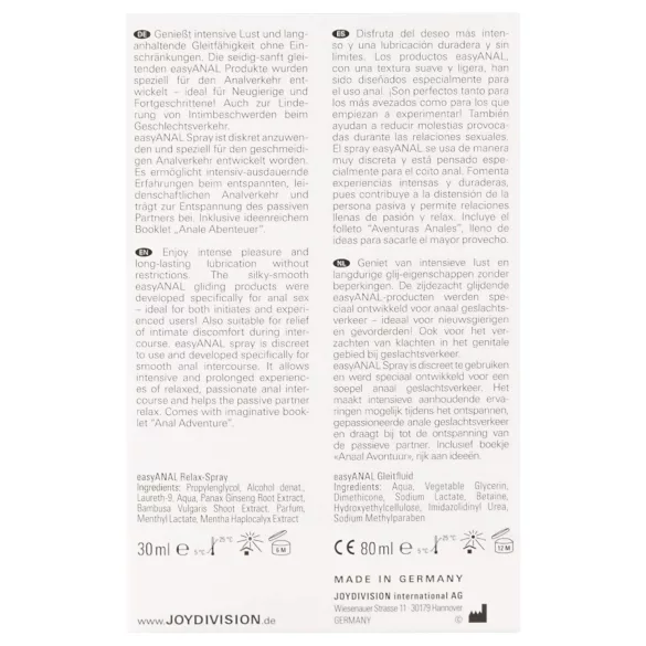 EasyANAL - Care and Lubricant Set (2 pcs)