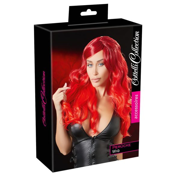 Cottelli - Long, Wavy Wig with Bangs (Red)