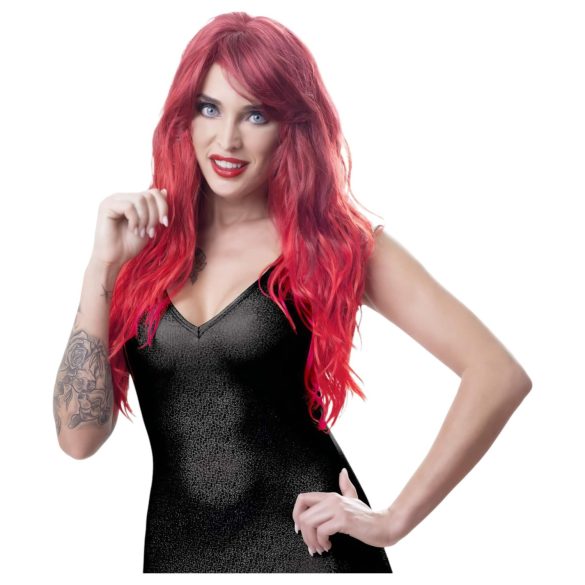 Cottelli - Long, Wavy Wig with Bangs (Red)