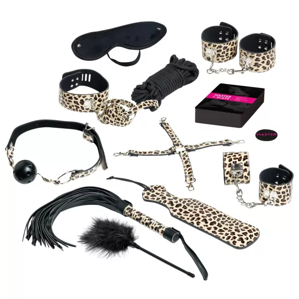 Master & Sub - Bondage Play Set (Brown-Black)