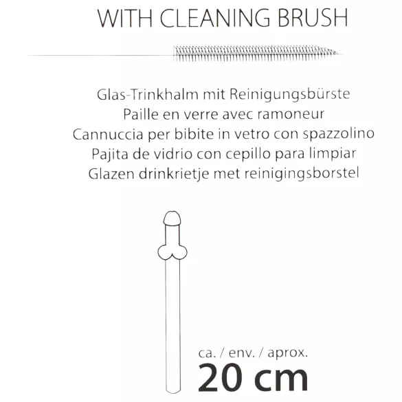 Straw Willy - Fun Penis-Shaped Straws - Clear Set (4 Pack)