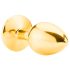 Sunfo - Gold Metal Anal Plug with Red Gem