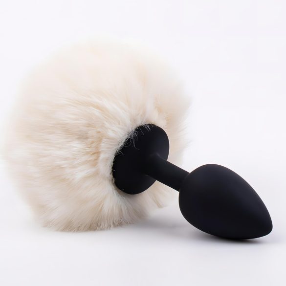 Sunfo - Bunny Tail Anal Plug (Black & White)