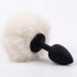 Sunfo - Bunny Tail Anal Plug (Black & White)