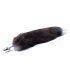Sunfo - Silver-Black Metal Anal Plug with Fox Tail